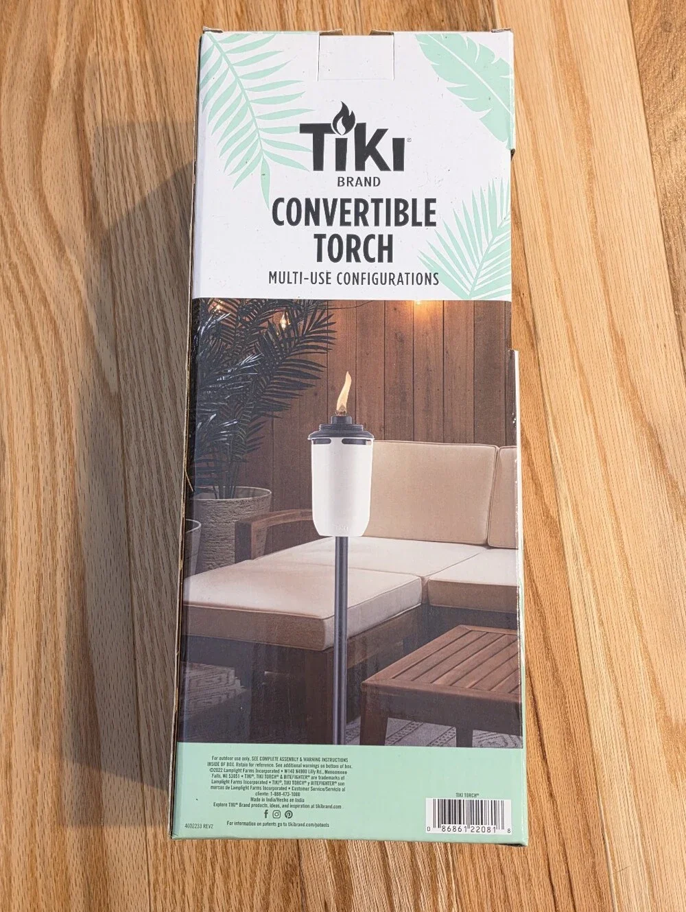 Tiki Convertible Torch, Honey White (Cream), 2 Pack, NWT